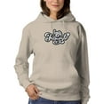 thumbnail image 1 of Buon Ferragosto Curvy Text Hoodie Women -Image by Shutterstock, Female Small, 1 of 4