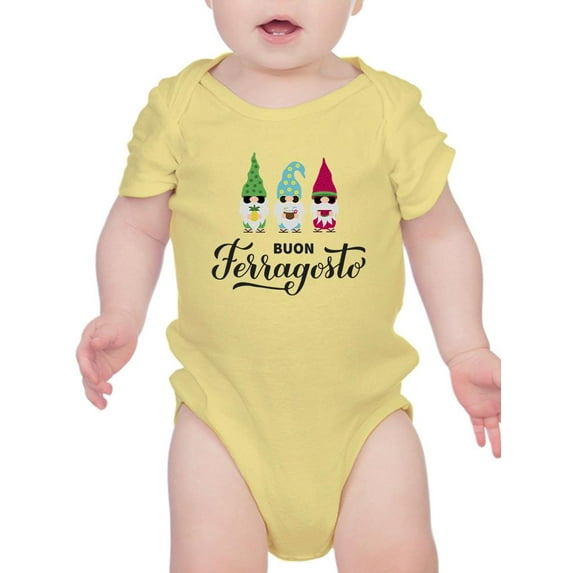 Buon Ferragosto Cute Gnomes Bodysuit Infant -Image by Shutterstock, Newborn