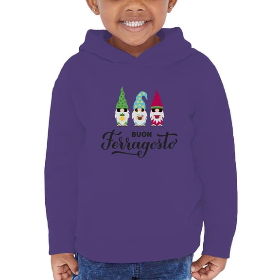 Buon Ferragosto Cute Gnomes Hoodie Toddler -Image by Shutterstock, 4 Toddler