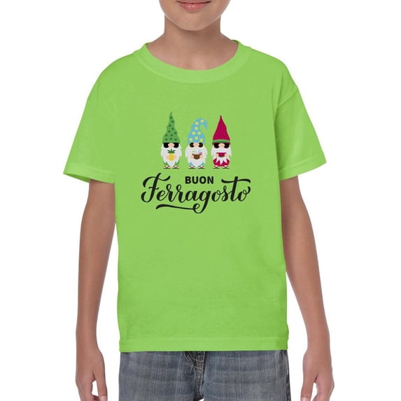 Buon Ferragosto Cute Gnomes T-Shirt Juniors -Image by Shutterstock, Small