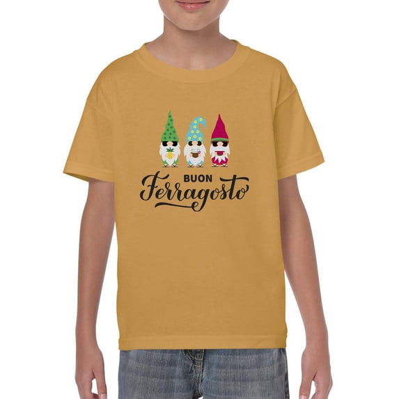 Buon Ferragosto Cute Gnomes T-Shirt Juniors -Image by Shutterstock, x-Small