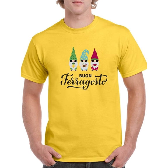 Buon Ferragosto Cute Gnomes T-Shirt Men -Image by Shutterstock, Male x-Large