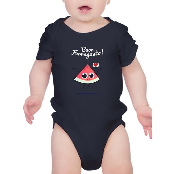 Buon Ferragosto Cute Melon Bodysuit Infant -Image by Shutterstock, 18 Months