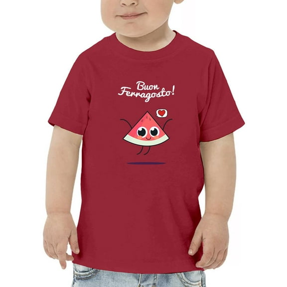 Buon Ferragosto Cute Melon T-Shirt Toddler -Image by Shutterstock, 4 Toddler