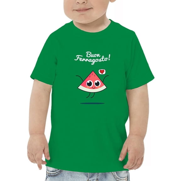 Buon Ferragosto Cute Melon T-Shirt Toddler -Image by Shutterstock, 4 Toddler