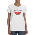 thumbnail image 1 of Buon Ferragosto! Cute Watermelon T-Shirt Women -Image by Shutterstock, Female Large, 1 of 4