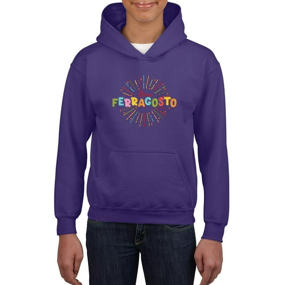 Buon Ferragosto Fireworks Hoodie Juniors -Image by Shutterstock, Medium