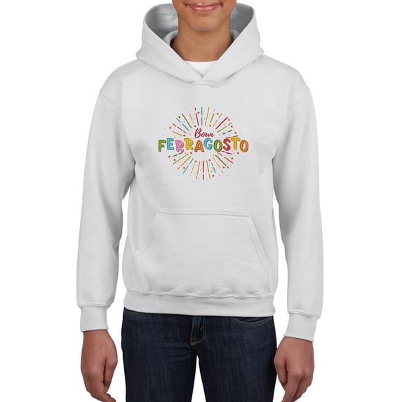 Buon Ferragosto Fireworks Hoodie Juniors -Image by Shutterstock, Small