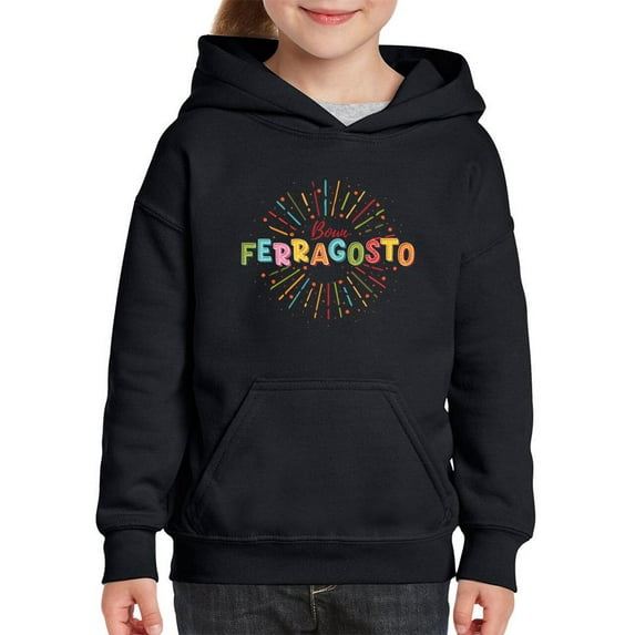 Buon Ferragosto Fireworks Hoodie Juniors -Image by Shutterstock, x-Large