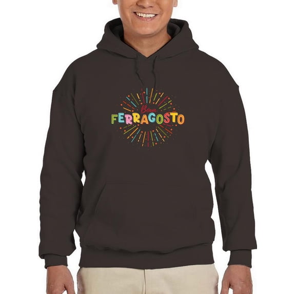 Buon Ferragosto Fireworks Hoodie Men -Image by Shutterstock, Male 3X-Large