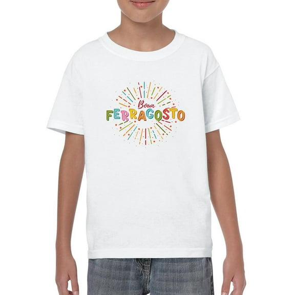 Buon Ferragosto Fireworks T-Shirt Juniors -Image by Shutterstock,  Large