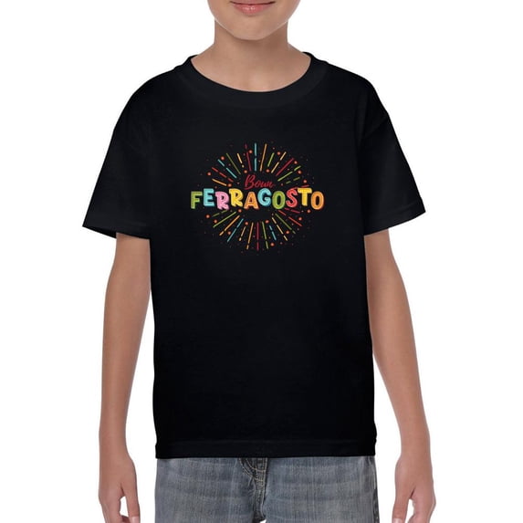 Buon Ferragosto Fireworks T-Shirt Juniors -Image by Shutterstock, x-Small