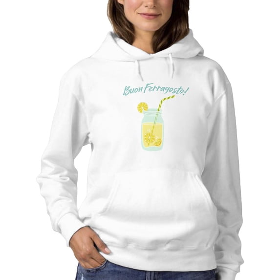 Buon Ferragosto Fresh Lemonade Hoodie Women - Women Hoodie, White, Medium