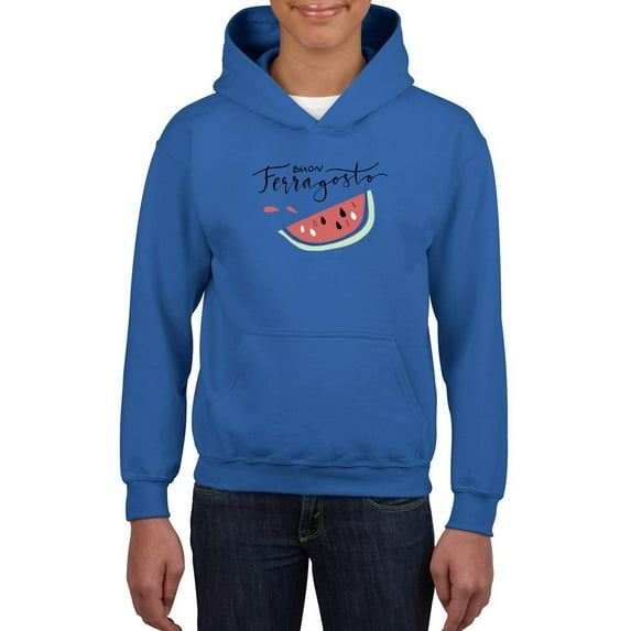 Buon Ferragosto Fresh Watermelon Hoodie Juniors -Image by Shutterstock, Large