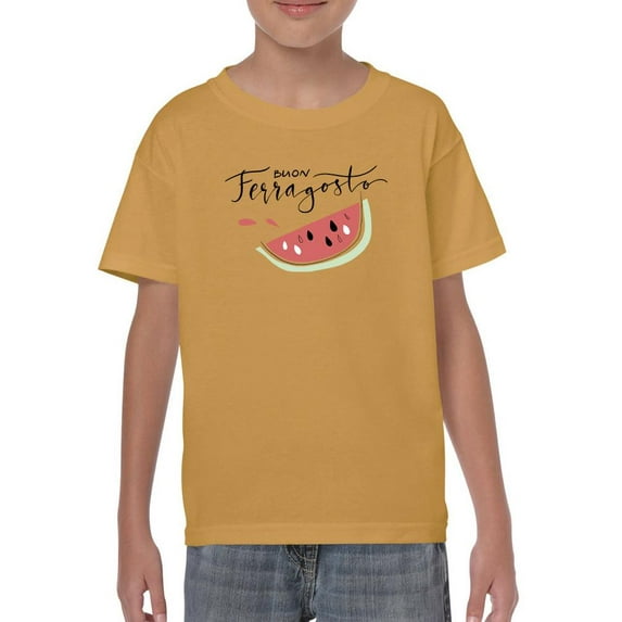 Buon Ferragosto Fresh Watermelon T-Shirt Juniors -Image by Shutterstock, Medium