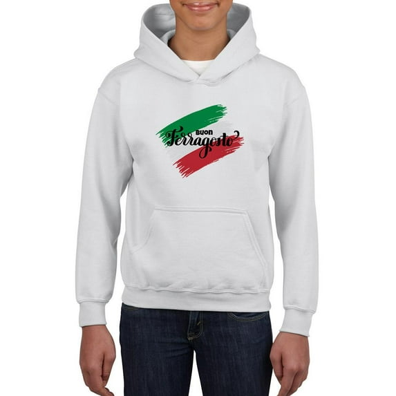 Buon Ferragosto Hoodie Juniors -Image by Shutterstock, Large