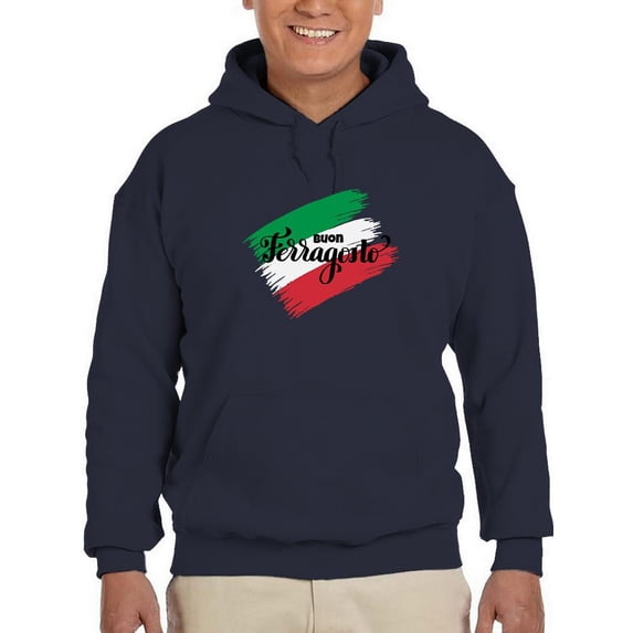 Buon Ferragosto Hoodie Men -Image by Shutterstock, Male Large
