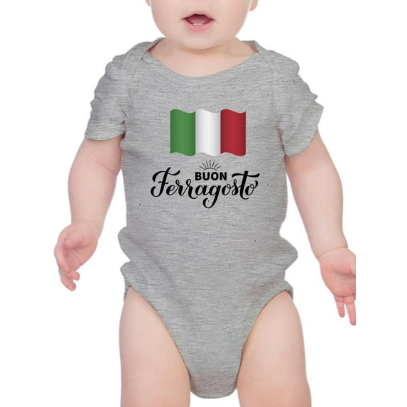 Buon Ferragosto Italy Flag Bodysuit Infant -Image by Shutterstock, 24 Months