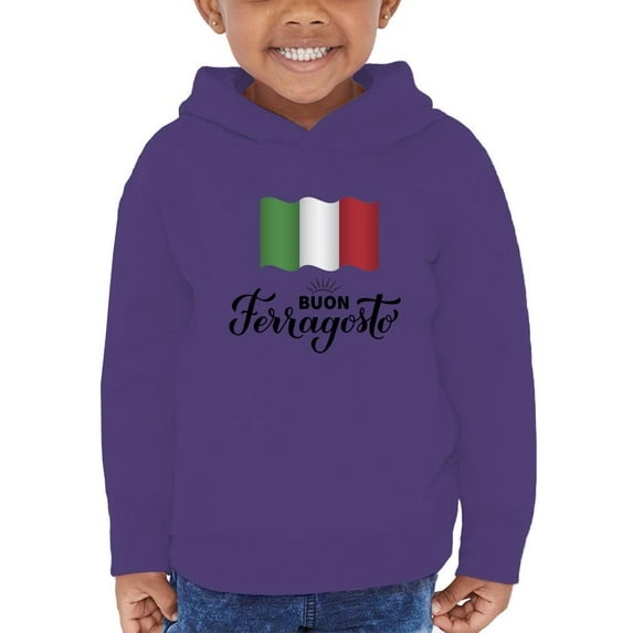 Buon Ferragosto Italy Flag Hoodie Toddler -Image by Shutterstock, 4 Toddler