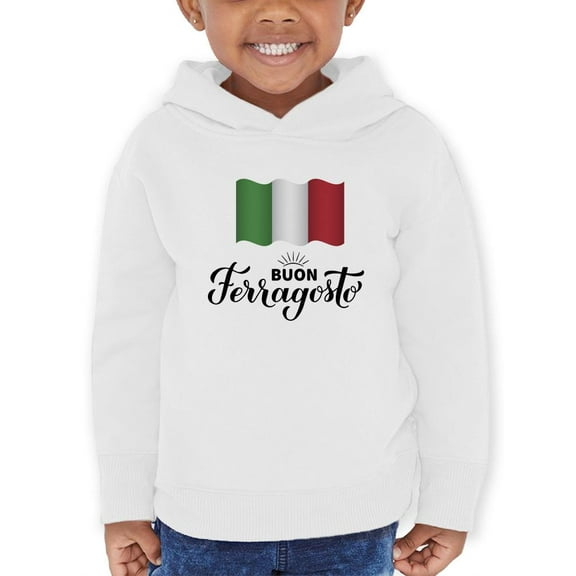 Buon Ferragosto Italy Flag Hoodie Toddler -Image by Shutterstock,  5 Toddler
