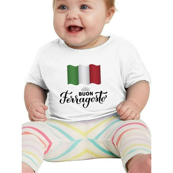 Buon Ferragosto Italy Flag T-Shirt Infant -Image by Shutterstock, 12 Months