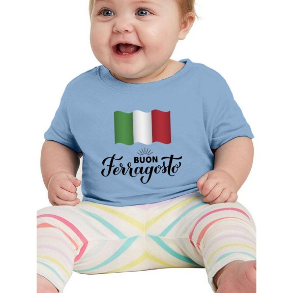 Buon Ferragosto Italy Flag T-Shirt Infant -Image by Shutterstock, 18 Months