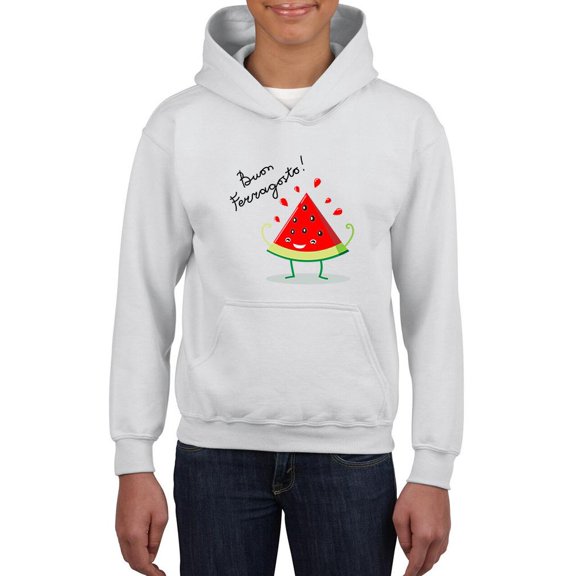 Buon Ferragosto Juicy Watermelon Hoodie Juniors -Image by Shutterstock, x-Large