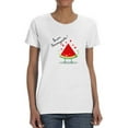 thumbnail image 1 of Buon Ferragosto Juicy Watermelon T-Shirt Women -Image by Shutterstock, Female Large, 1 of 4