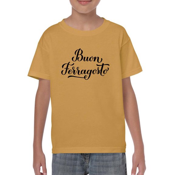 Buon Ferragosto Lettering T-Shirt Juniors -Image by Shutterstock,  x-Small