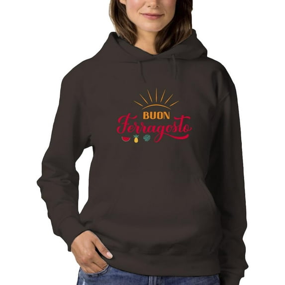 Buon Ferragosto Little Summer Hoodie Women -Image by Shutterstock, Female 5X-Large
