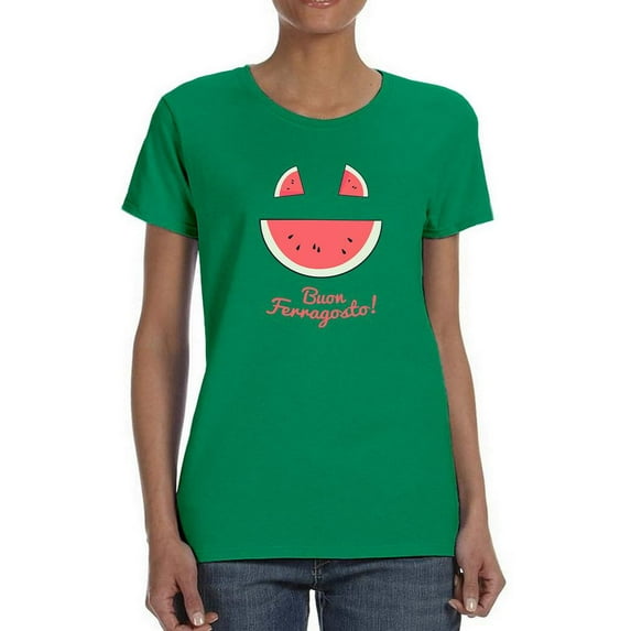 Buon Ferragosto Melon T-Shirt Women -Image by Shutterstock, Female x-Large
