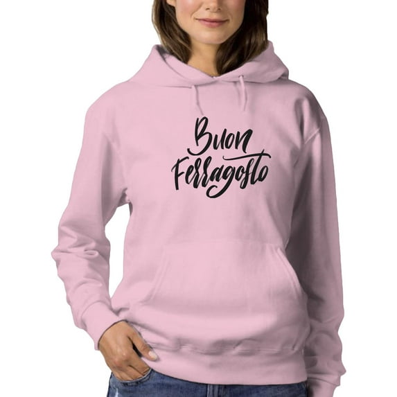 Buon Ferragosto Noir Hoodie Women -Image by Shutterstock, Female Small