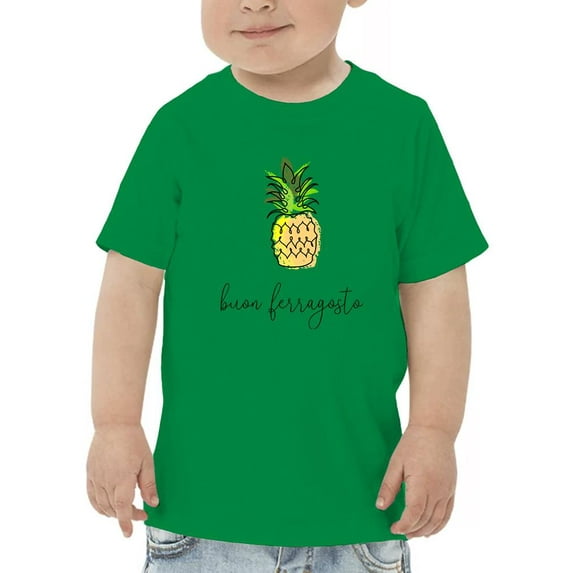 Buon Ferragosto Pineapple Doodle T-Shirt Toddler -Image by Shutterstock, 2 Toddler