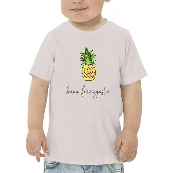 Buon Ferragosto Pineapple Doodle T-Shirt Toddler -Image by Shutterstock, 4 Toddler