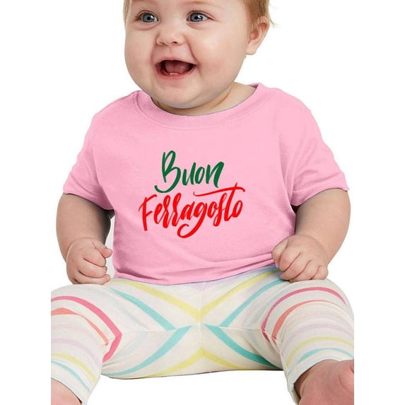 Buon Ferragosto Red Calligraphy T-Shirt Infant -Image by Shutterstock, 24 Months