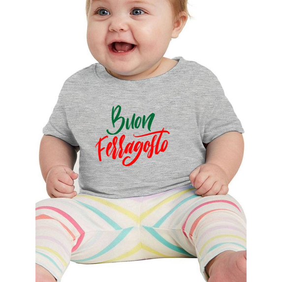 Buon Ferragosto Red Calligraphy T-Shirt Infant -Image by Shutterstock, 24 Months