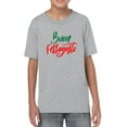 thumbnail image 1 of Buon Ferragosto Red Calligraphy T-Shirt Juniors -Image by Shutterstock,  Small, 1 of 4