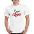 thumbnail image 1 of Buon Ferragosto Red Calligraphy T-Shirt Men -Image by Shutterstock, Male Medium, 1 of 4