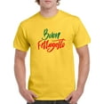 thumbnail image 1 of Buon Ferragosto Red Calligraphy T-Shirt Men -Image by Shutterstock, Male Small, 1 of 4