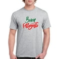 thumbnail image 1 of Buon Ferragosto Red Calligraphy T-Shirt Men -Image by Shutterstock, Male Small, 1 of 4