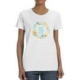 thumbnail image 1 of Buon Ferragosto Sea Wreath T-Shirt Women -Image by Shutterstock, Female Medium, 1 of 4