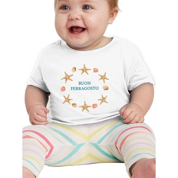 Buon Ferragosto Starfish Wreath T-Shirt Infant -Image by Shutterstock, 6 Months