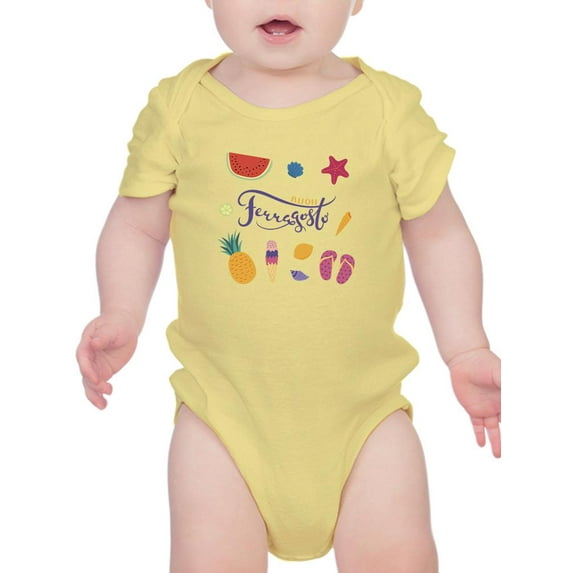 Buon Ferragosto Summer Objects Bodysuit Infant -Image by Shutterstock, Newborn