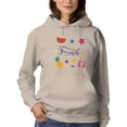 thumbnail image 1 of Buon Ferragosto Summer Objects Hoodie Women -Image by Shutterstock, Female XX-Large, 1 of 4