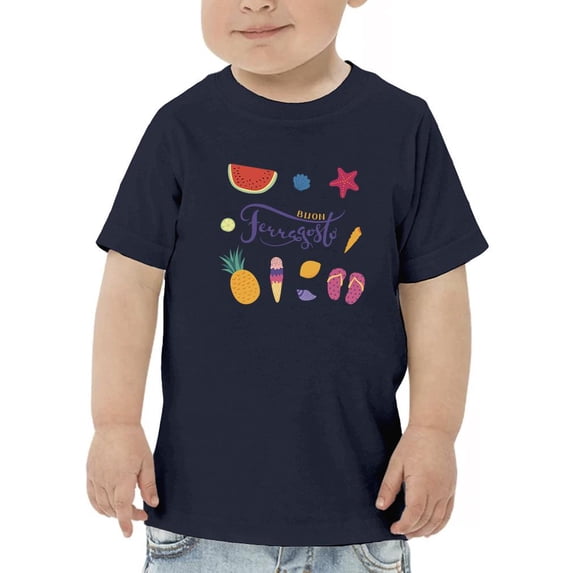 Buon Ferragosto Summer Objects T-Shirt Toddler -Image by Shutterstock, 4 Toddler