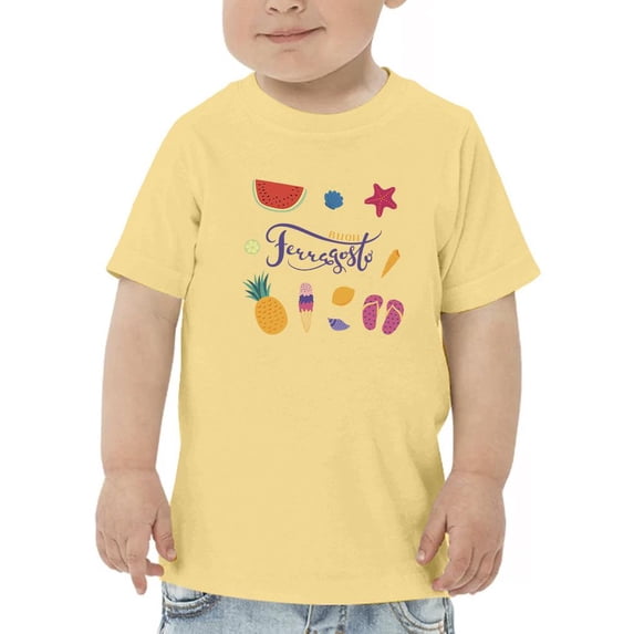 Buon Ferragosto Summer Objects T-Shirt Toddler -Image by Shutterstock, 5 Toddler