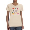 thumbnail image 1 of Buon Ferragosto Summer Objects T-Shirt Women -Image by Shutterstock, Female 3X-Large, 1 of 4
