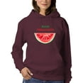 thumbnail image 1 of Buon Ferragosto Watercolor Melon Hoodie Women -Image by Shutterstock, Female 4X-Large, 1 of 4