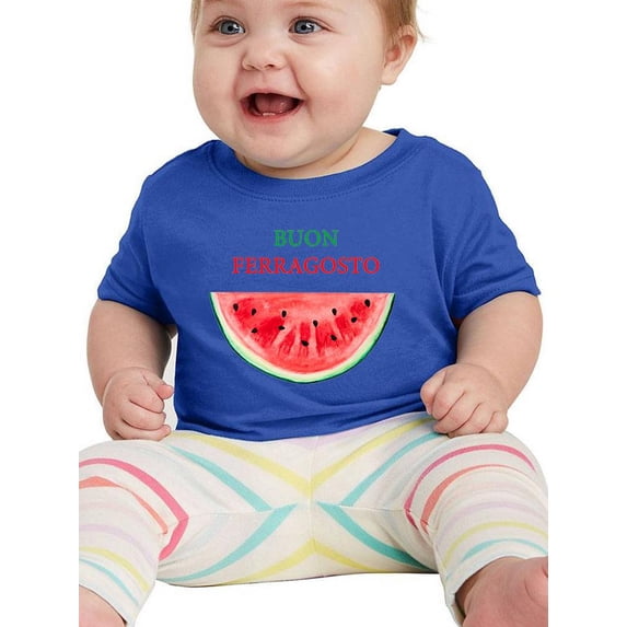 Buon Ferragosto Watercolor Melon T-Shirt Infant -Image by Shutterstock, 6 Months