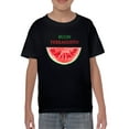 thumbnail image 1 of Buon Ferragosto Watercolor Melon T-Shirt Juniors -Image by Shutterstock,  Small, 1 of 4